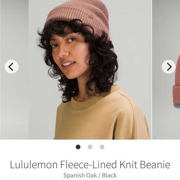 SPANISH OAK/BLACK - EUC lululemon fleece-lined knit beanie - Picture 1 of 8